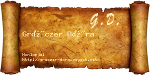 Gráczer Dóra névjegykártya